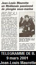 Le Télégramme de Brest, 9 March 2001