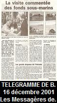 Le Télégramme de Brest, 16 December 2001