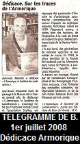 Le Télégramme de Brest, July 1st, 2008