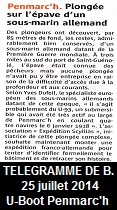 Le Télégramme de Brest, 25 July 2014