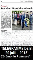 Le Télégramme de Brest, 29 July 2015