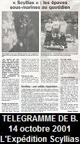 Le Télégramme de Brest, 14 October 2001