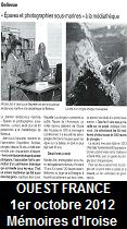 Ouest France, 1er octobre 2012